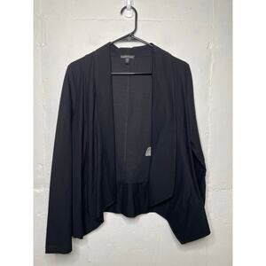 Eileen FIsher Black Open Cardigan Long Sleeve Womens Size Medium